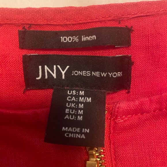 Jones New York Pink Linen Tunic Sz Medium - Picture 4 of 5